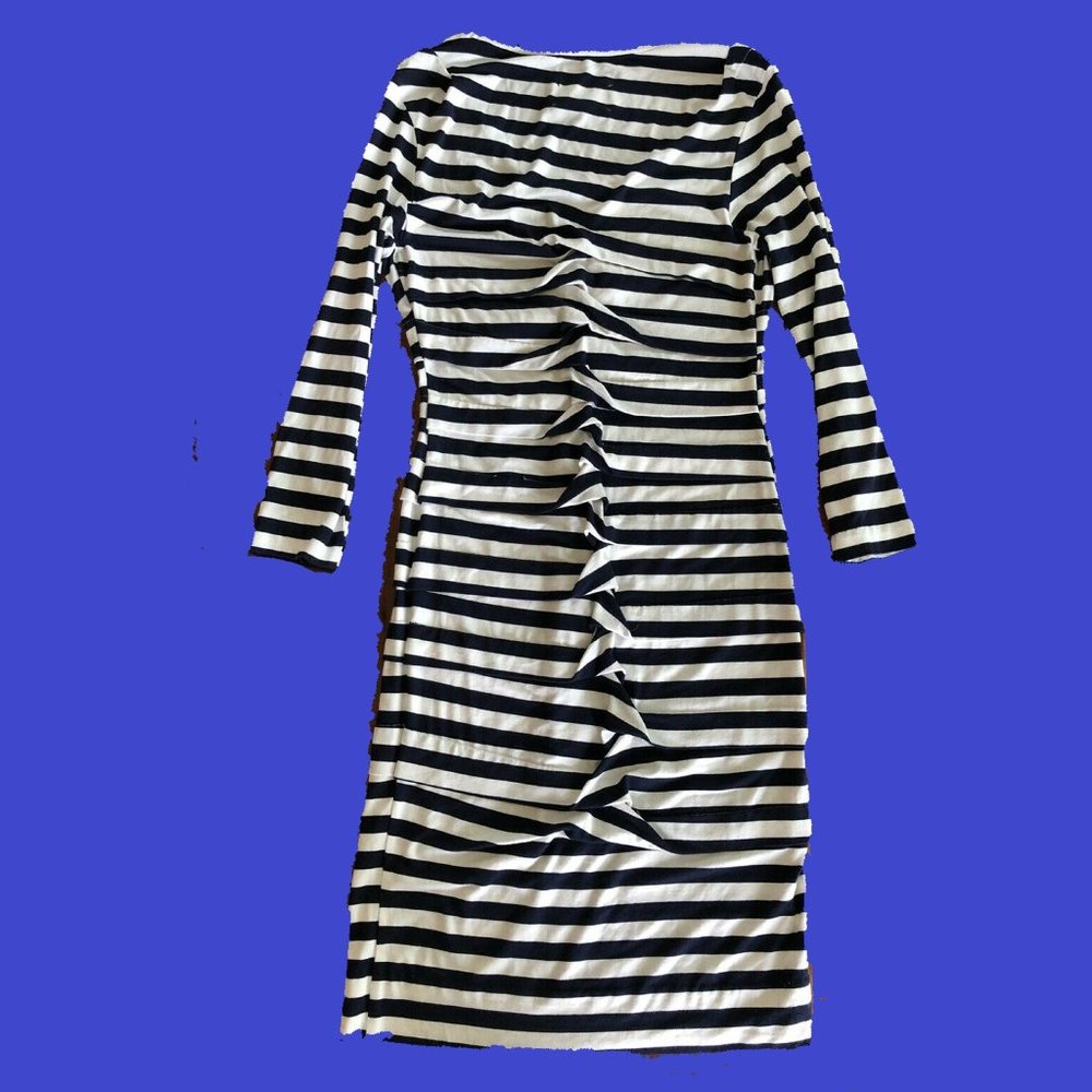 SOLD - Nicole Miller Ruched Jersey Fitted Stretchy Dress - Picture 3 of 16